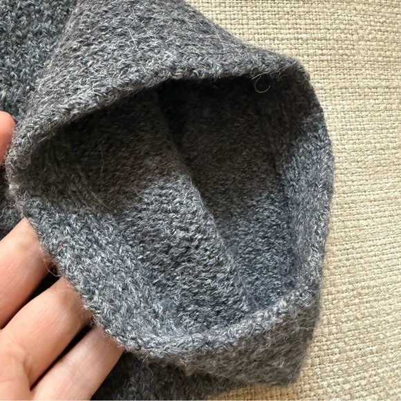 Bare Knitwear Baby Alpaca Coat cardigan in Charcoal Lauren Manoogian OS - Picture 6 of 8